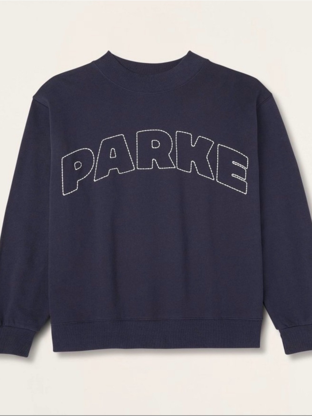 Navy PARKE x TARGET mockneck sweatshirt